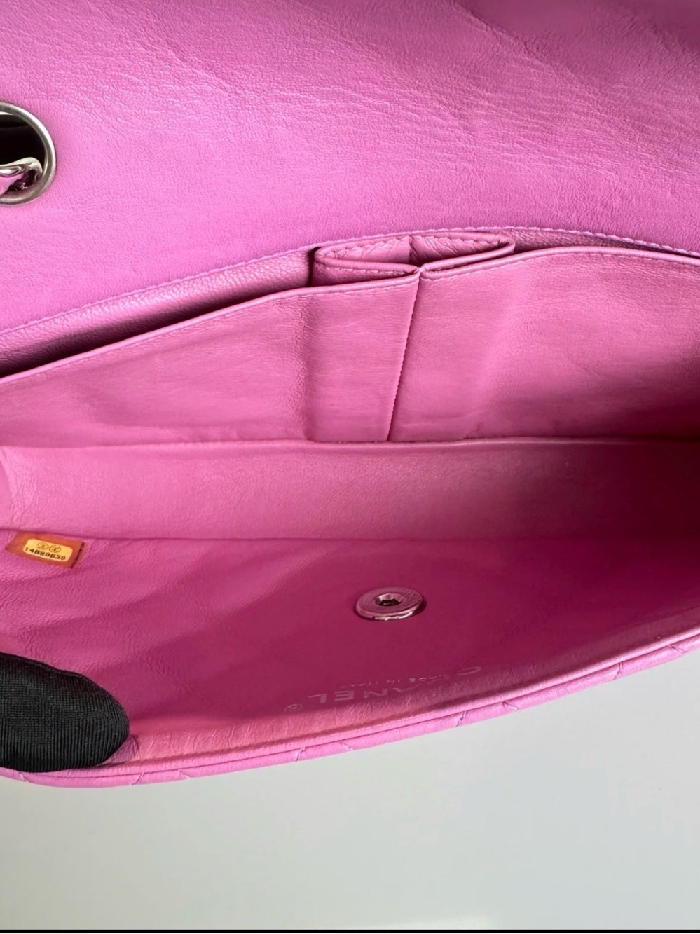 Chanel Pink Quilted Lambskin Classic Flap Bag vintage pink magenta - Picture 4 of 7